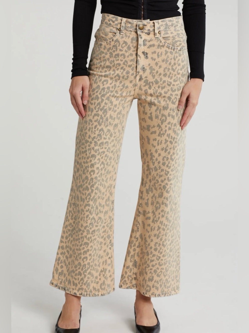 THE GREAT LEOPARD PRIJT KICK BELL JEAN